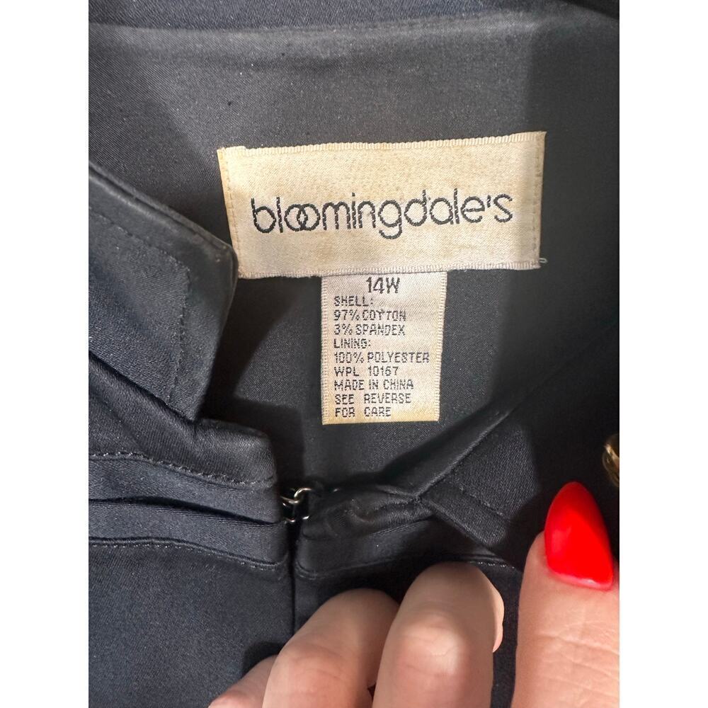Vintage Bloomingdale’s Military Style Coat LUX 14W Black Brass Button Jacket - Picture 8 of 8